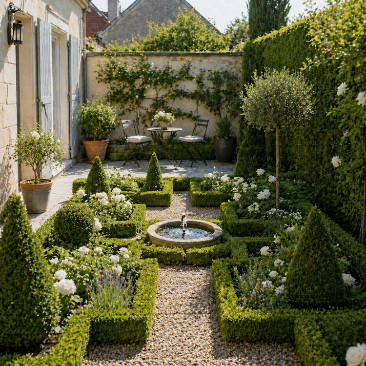 créer un petit jardin à la française