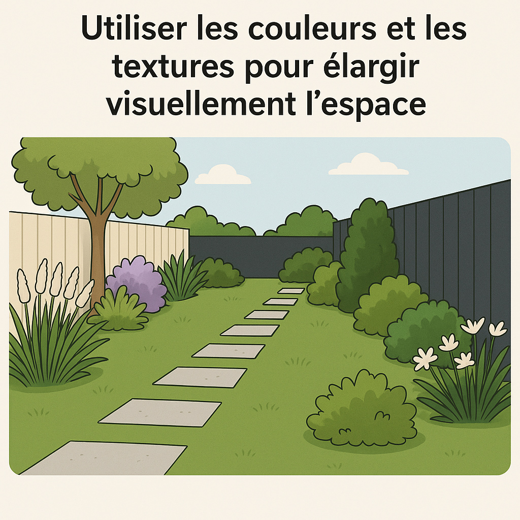 utiliser couleurs et textures pour élargir visuellement l espace du jardin
