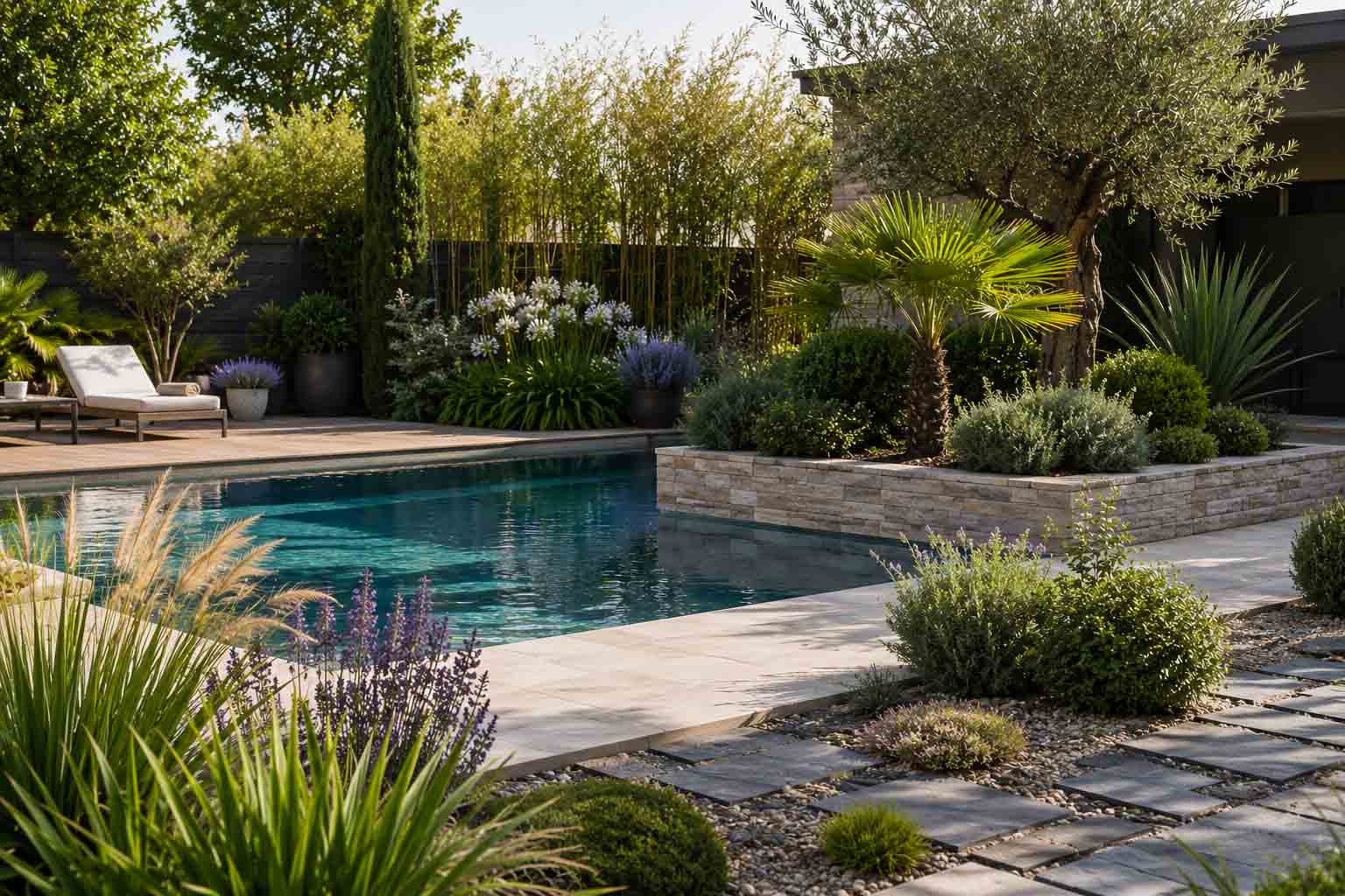 vegetalisation abords piscine