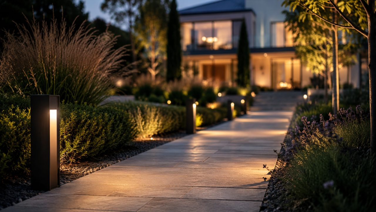 eclairage-allee-jardin-bornes-led