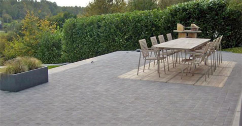 Photo de terrasse en pavés béton