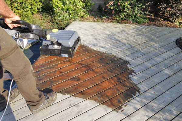 Nettoyage d'une terrasse en bois sur Arras 62