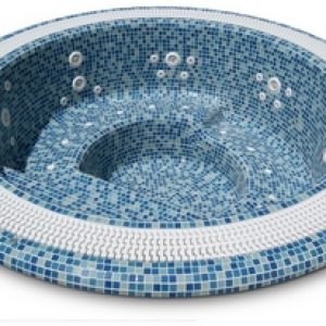 jacuzzi avec carrelage mosaïque