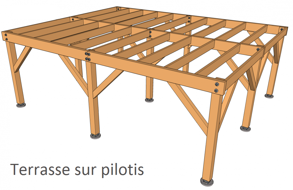 Terrasse sur pilotis