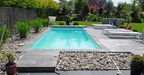 Projet de création d'une piscine avec ambiance nature - Piscine et Jardin LILLE