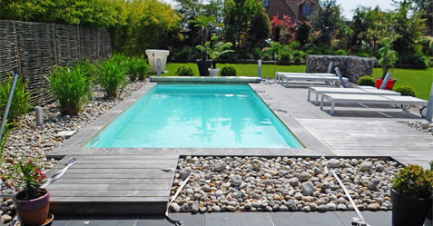Projet de création d'une piscine avec ambiance nature - Piscine et Jardin LILLE
