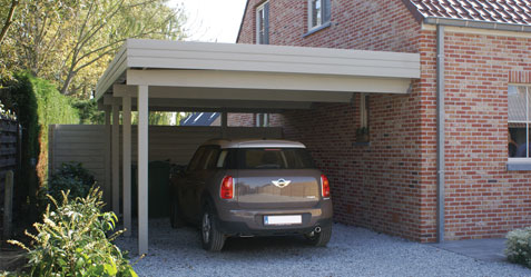 Photo de carport moderne en bois